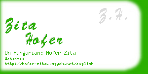 zita hofer business card